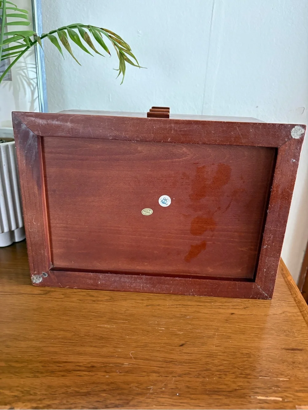 Vintage 4 Drawer Wood Jewelry Box VGUC MCM